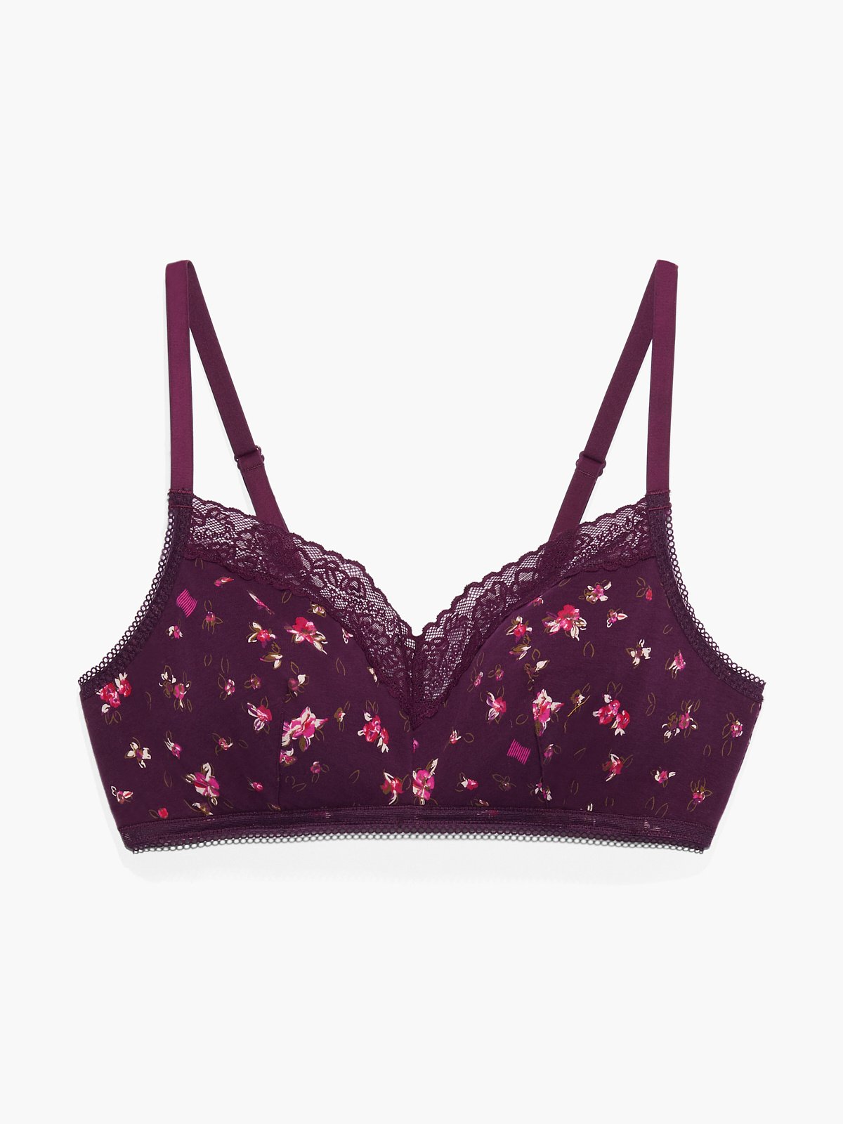 Cotton Guipure Lace Bralette for Woman in Astral Purple