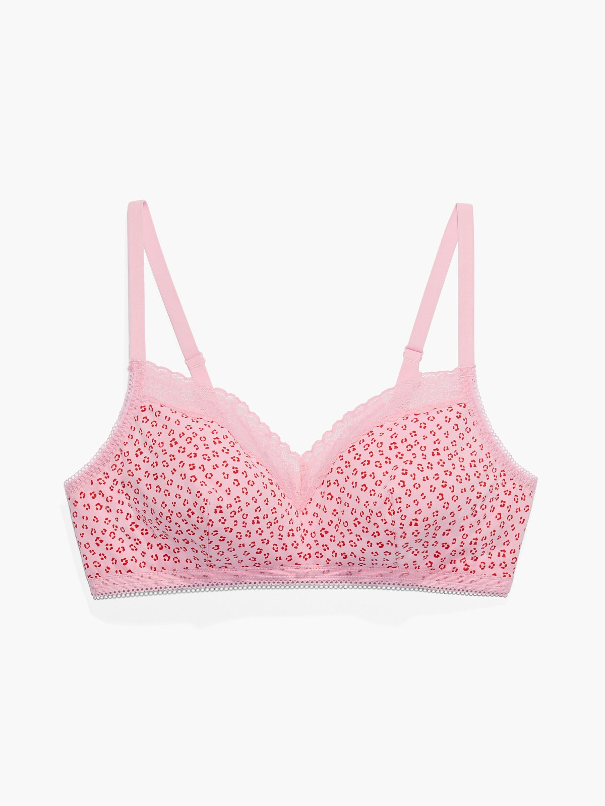 Buy Da Intimo Cotton Lace Bralette - Pink online