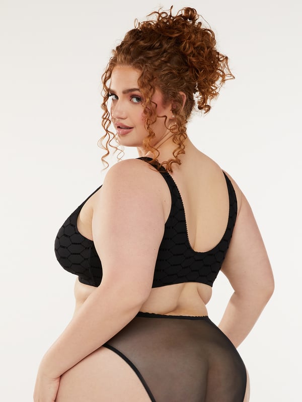 Flocked Logo Bralette