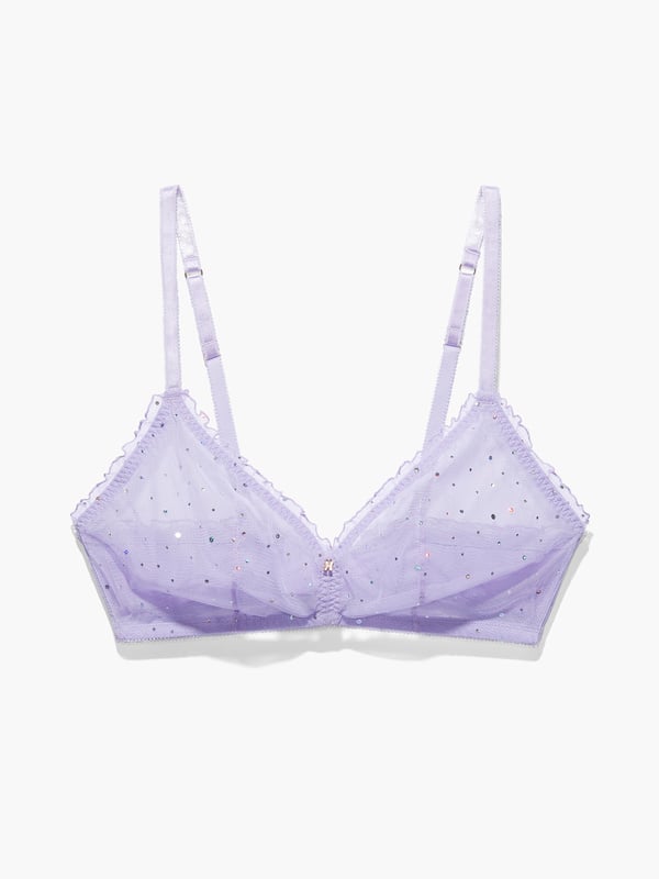 Sparkle Puff Bralette in Purple | SAVAGE X FENTY