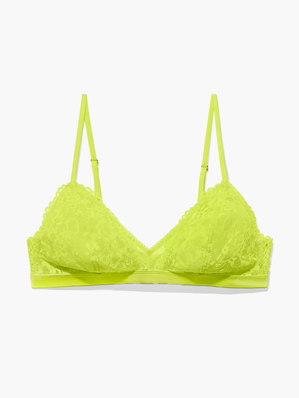 Floral Lace & Mesh Bralette in Green | SAVAGE X FENTY