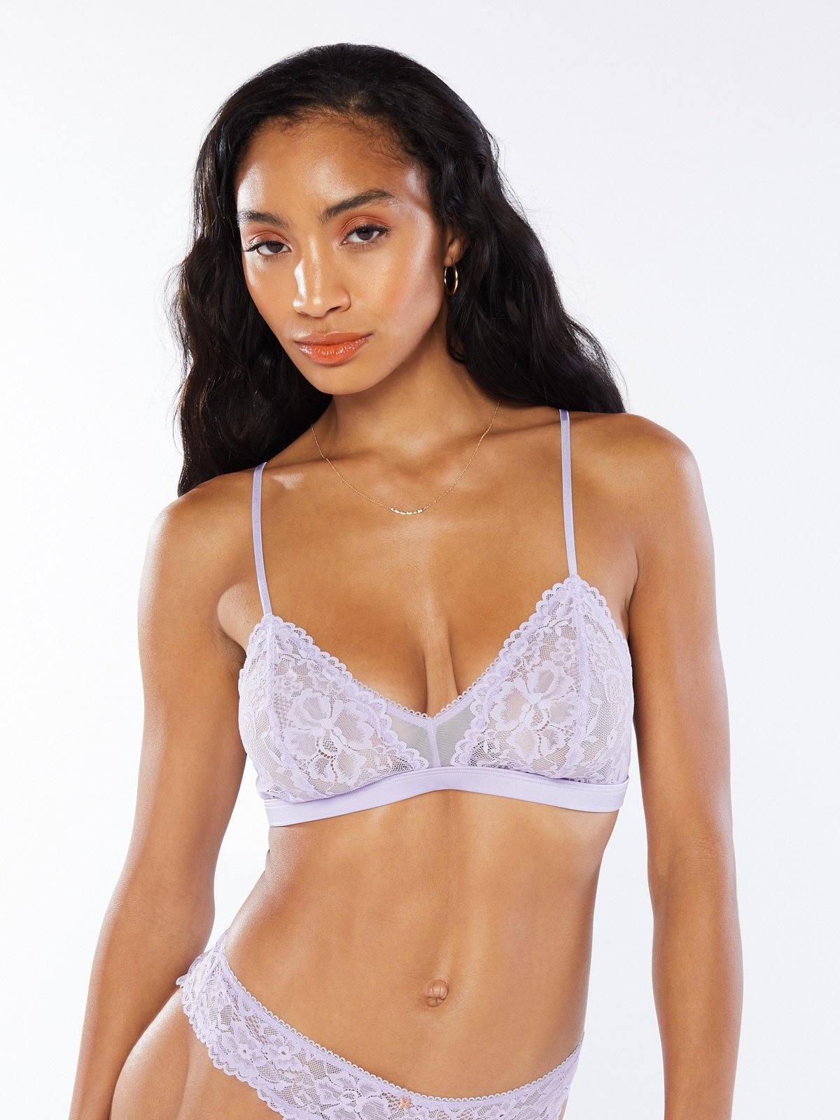 SEXY X-back Mesh With Lace PURPLE Bralette Back Criss Cross Straps