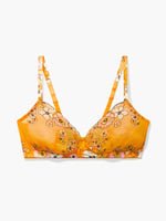 SAVAGE X FENTY Mod Poppy Bra & Panty Set 40D 1X Orange 🍊 Floral Lace