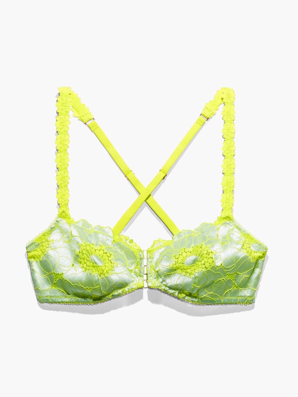 Savage X Fenty Perfect Poppies Lace Bralette, 1X, Green