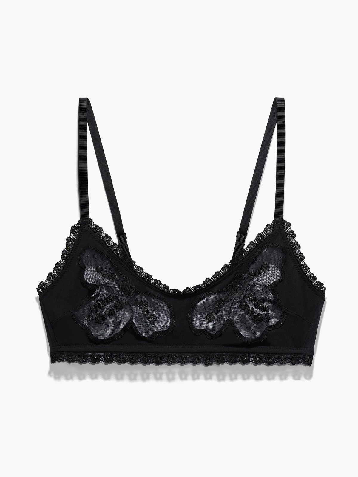 Lucky to Be in Love Black Lace Bralette