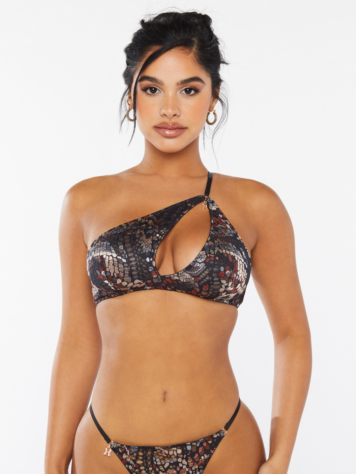 Savage X Fenty, Women's, Cold-Hearted Snake Asymmetrical Lace