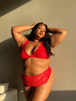 Romantic Corded Lace Front-Closure Bralette in Red