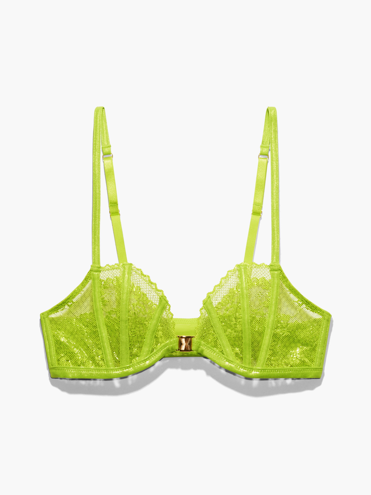 Caged Lace Front-Closure Bralette in Green | SAVAGE X FENTY Germany