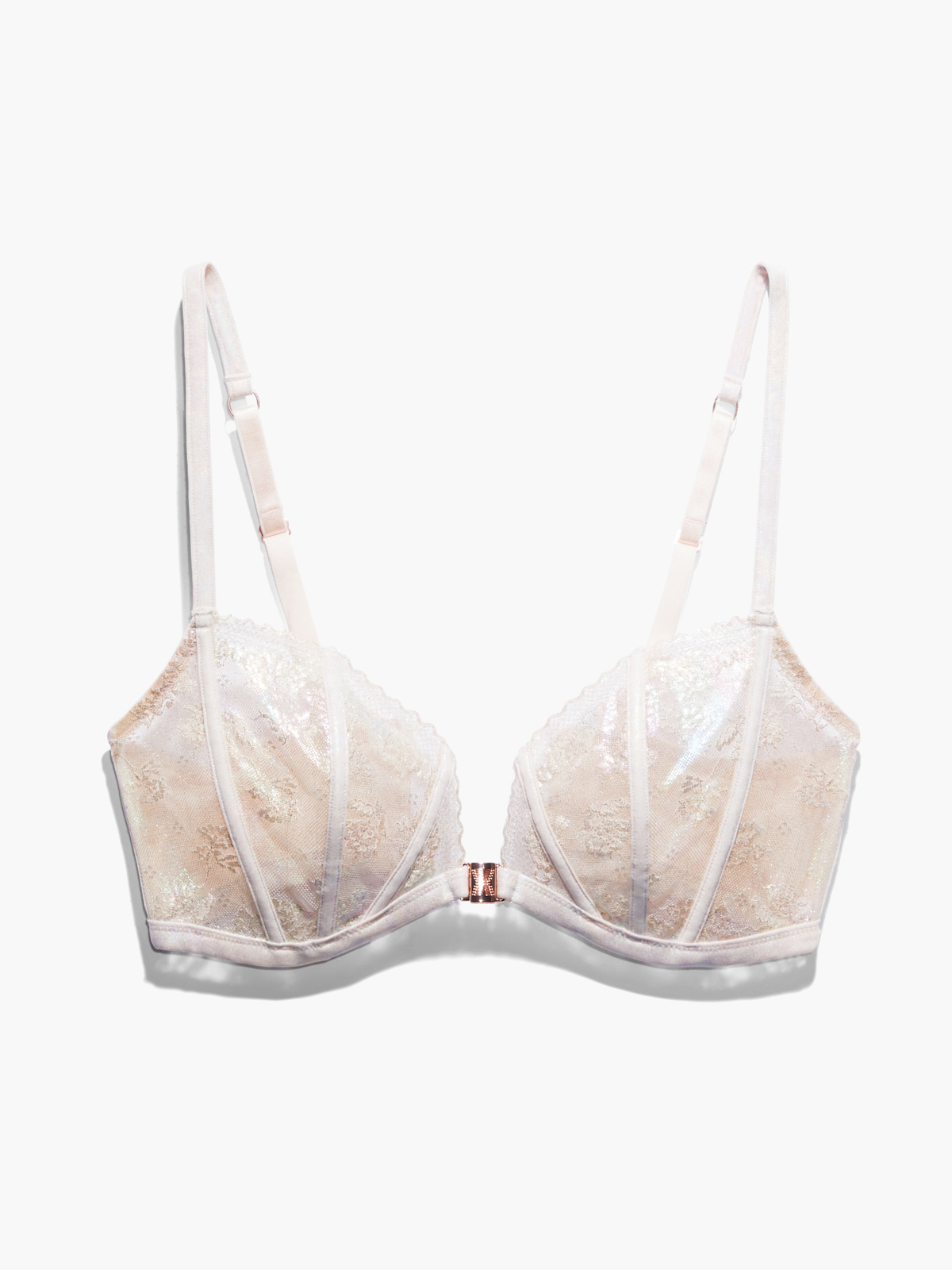 Savage X Fenty, Women's, Caged Lace Front-Closure Bralette, Fuji