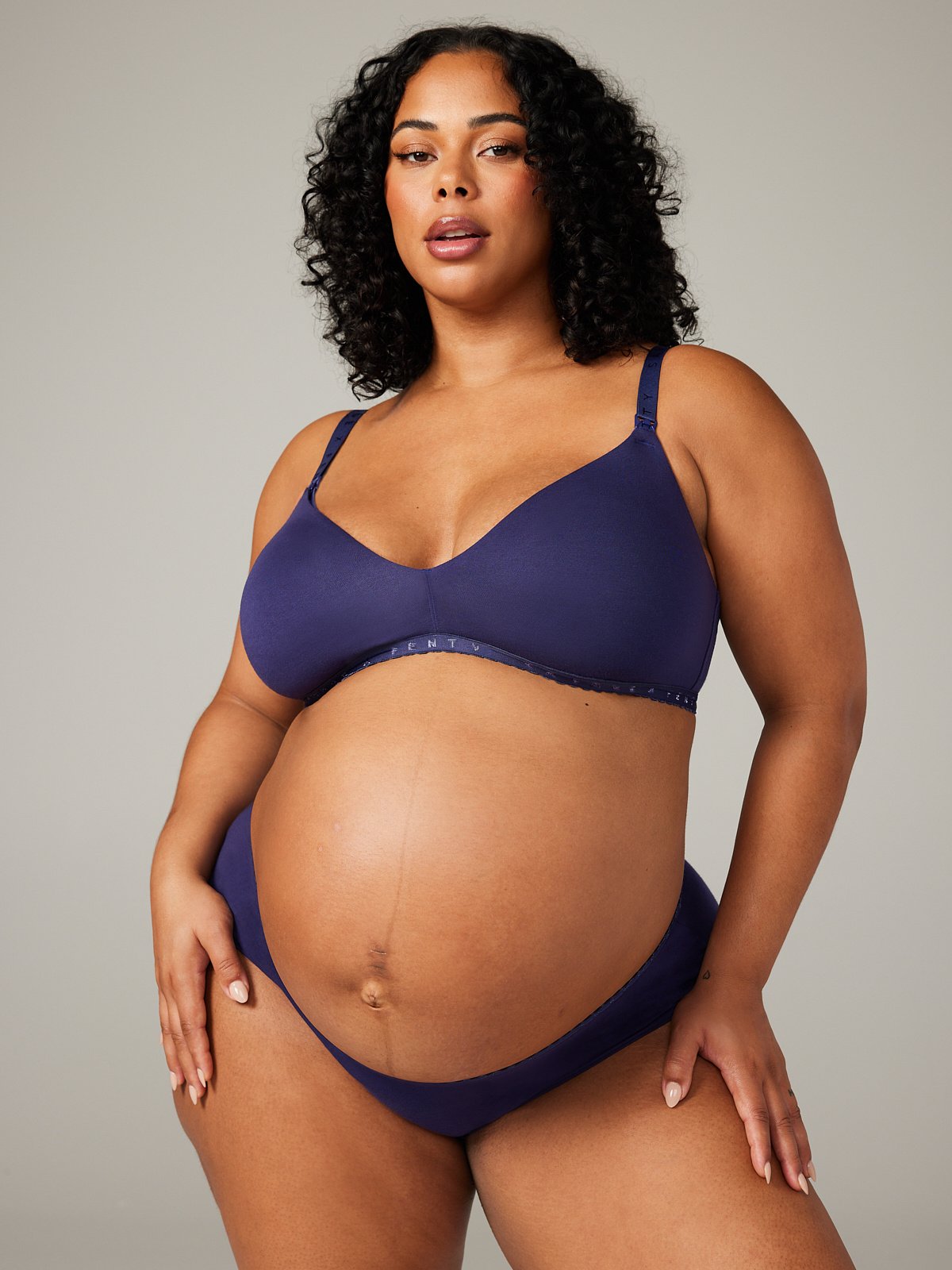 Savage X Cotton Maternity Bralette in Blue