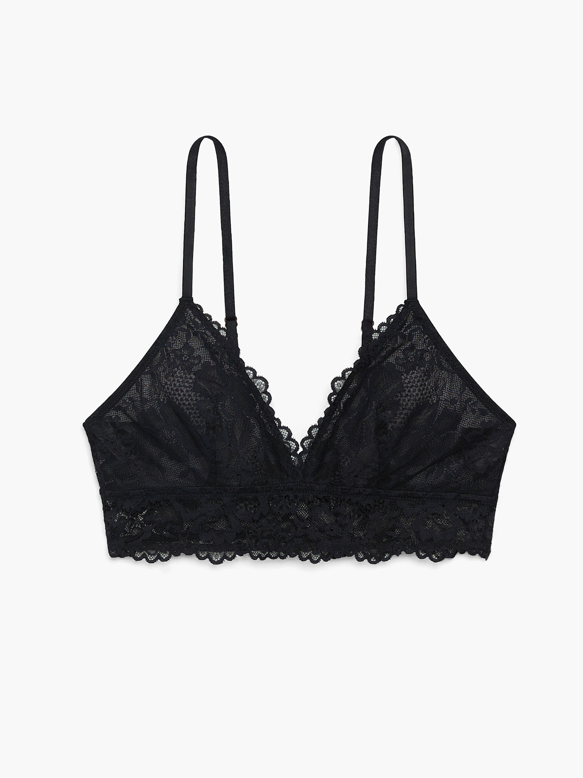 Floral Lace Triangle Bralette in Black | SAVAGE X FENTY Netherlands