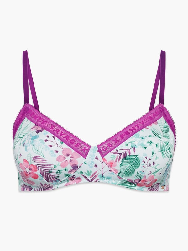 NEW Microfiber Logo-Trim Unlined Bralette