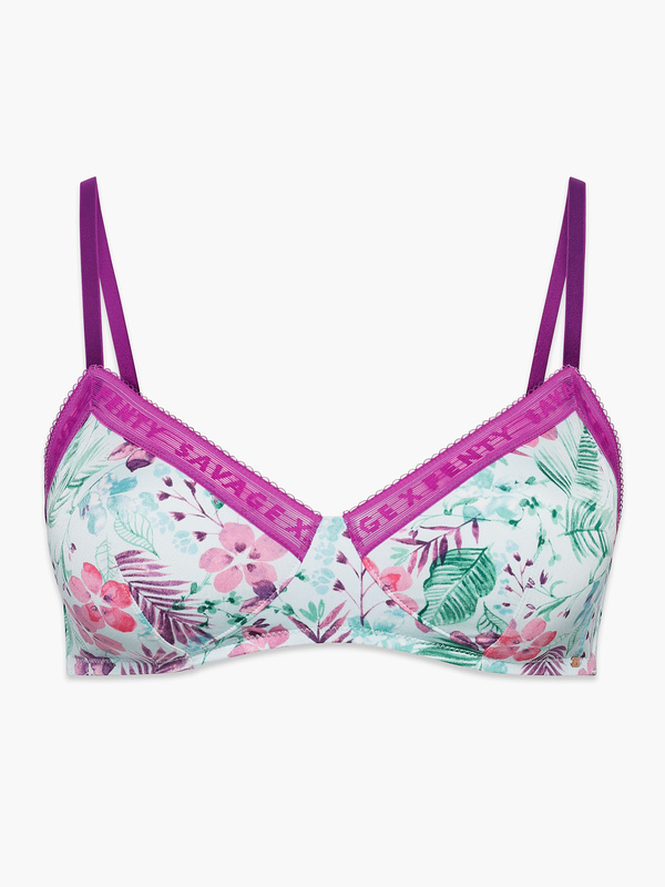 NEW Microfiber Logo-Trim Unlined Bralette