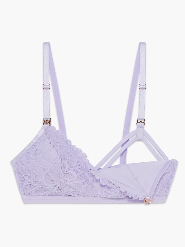 Savage Not Sorry Lace Maternity Bralette in Purple