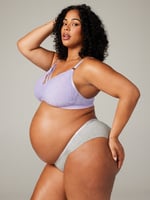 Savage Not Sorry Lace Maternity Bralette in Purple
