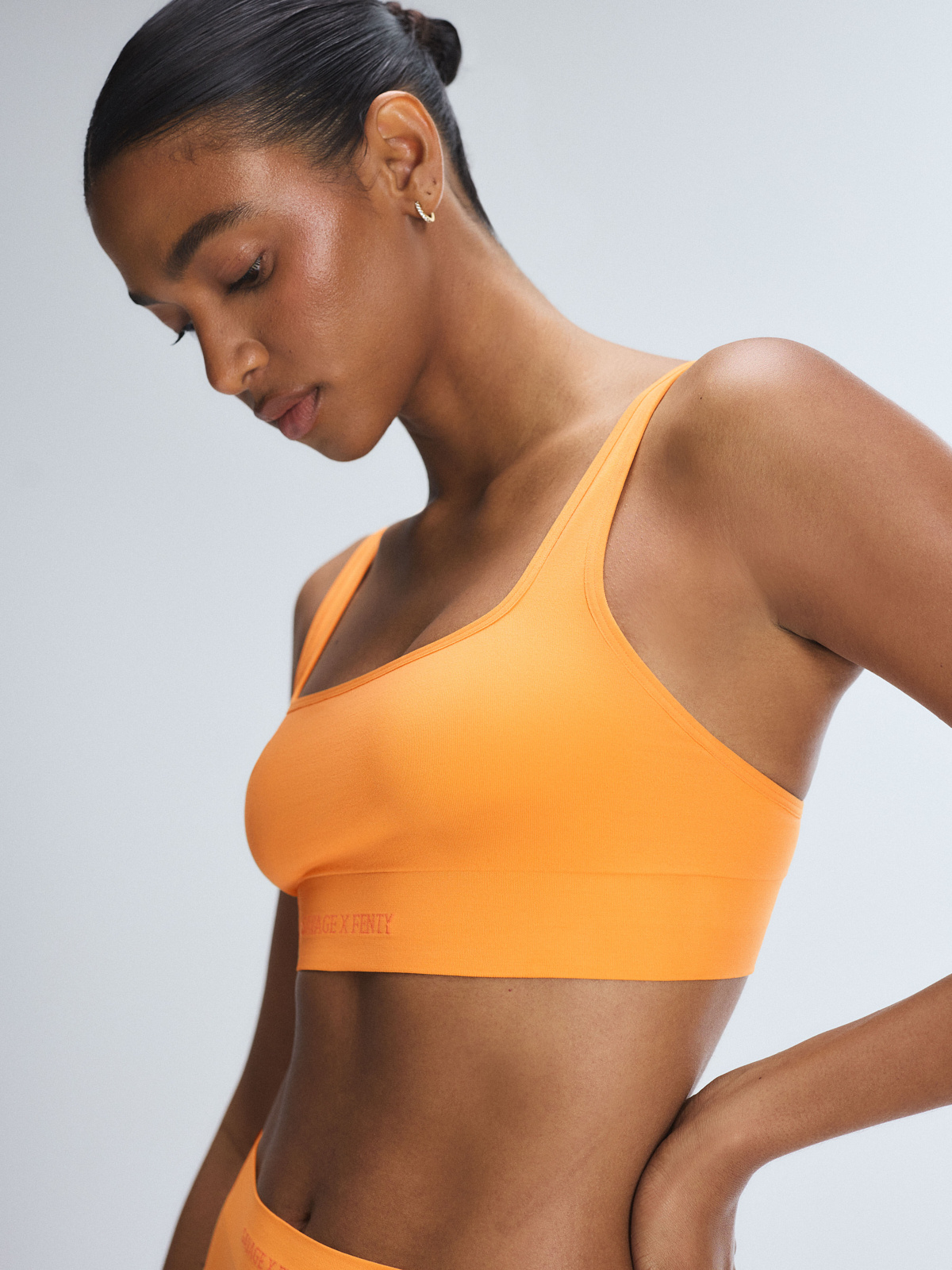 Seamless Scoop-Neck Bralette in Orange | SAVAGE X FENTY