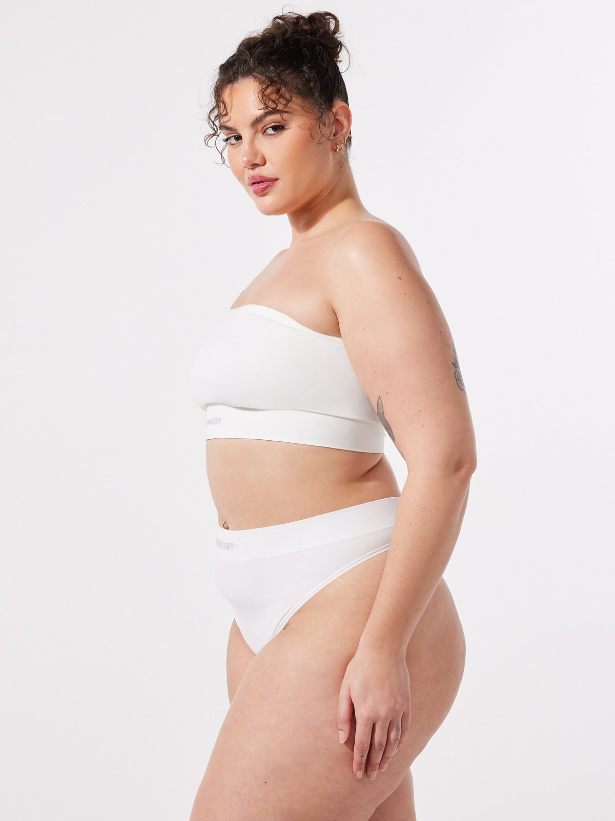 Seamless Bandeau Bralette in White