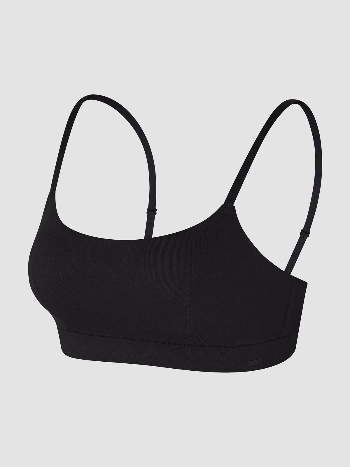 Cotton Essentials Scoop-Neck Bralette in Black | SAVAGE X FENTY