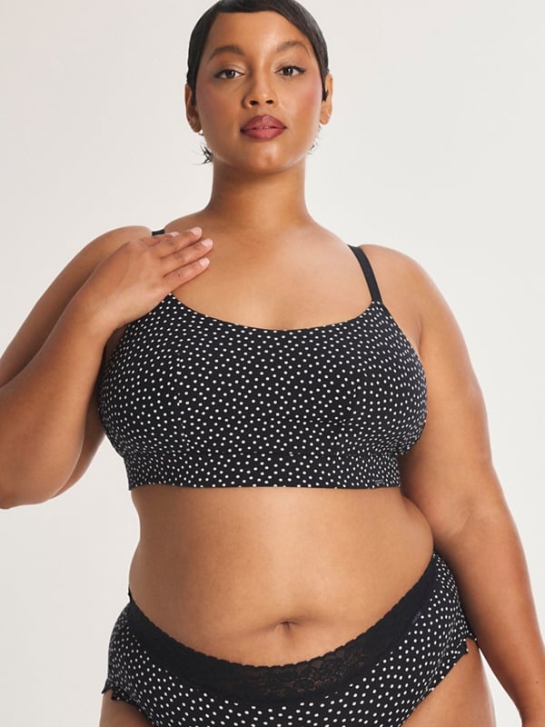 Cotton Essentials Scoop-Neck Bralette