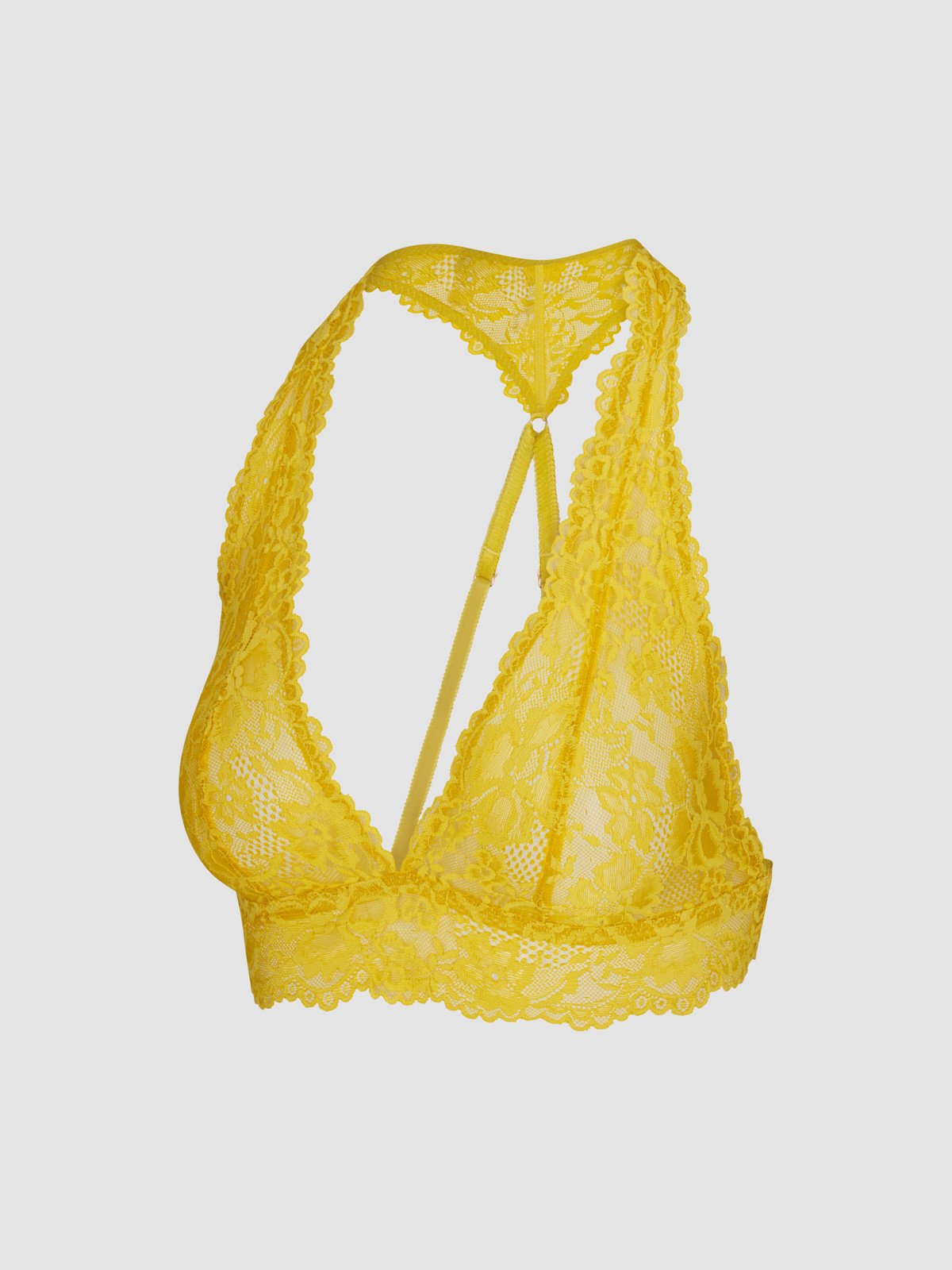 Floral Lace Racerback Bralette in Gold & Yellow | SAVAGE X FENTY