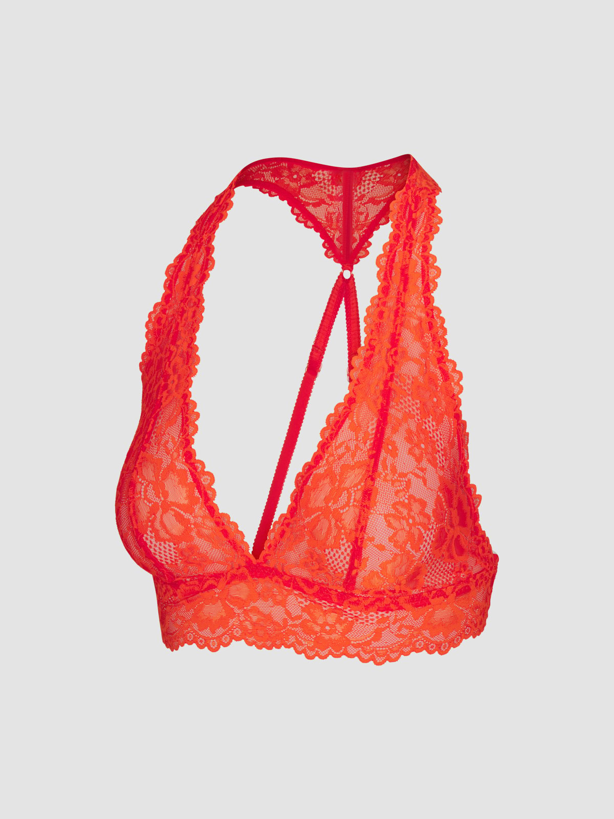 Floral Lace Racerback Bralette in Red | SAVAGE X FENTY