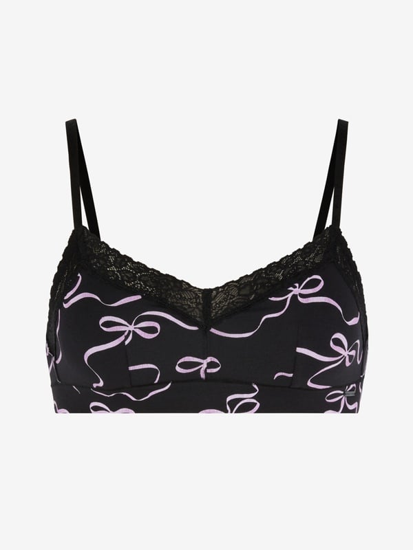 Cotton Essentials Lace-Trim Bralette