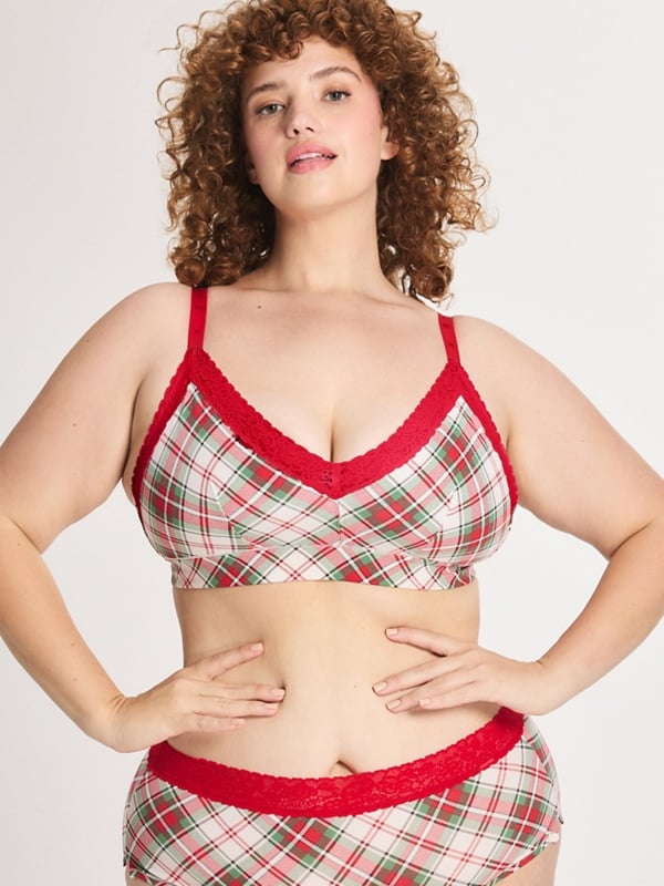 Cotton Essentials Lace-Trim Bralette