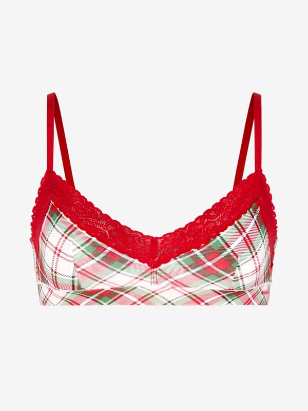 Cotton Essentials Lace-Trim Bralette