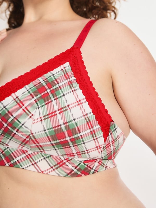 Cotton Essentials Lace-Trim Bralette