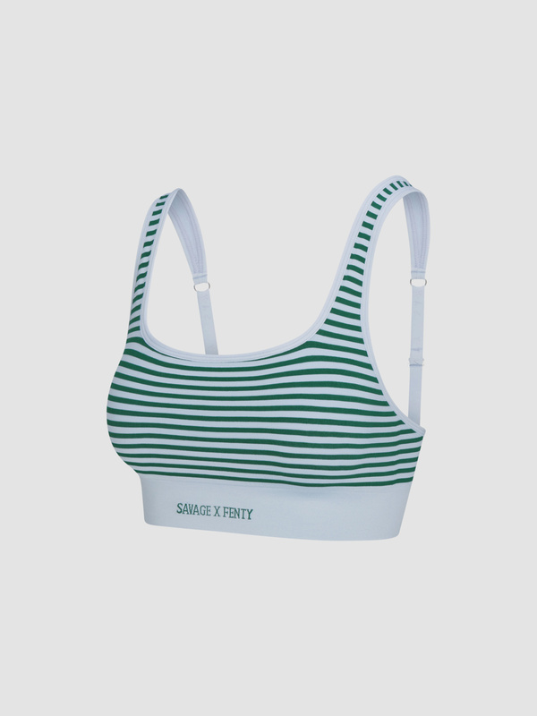 Seamless Scoop-Neck Bralette in Blue & Green & Multi | SAVAGE X FENTY