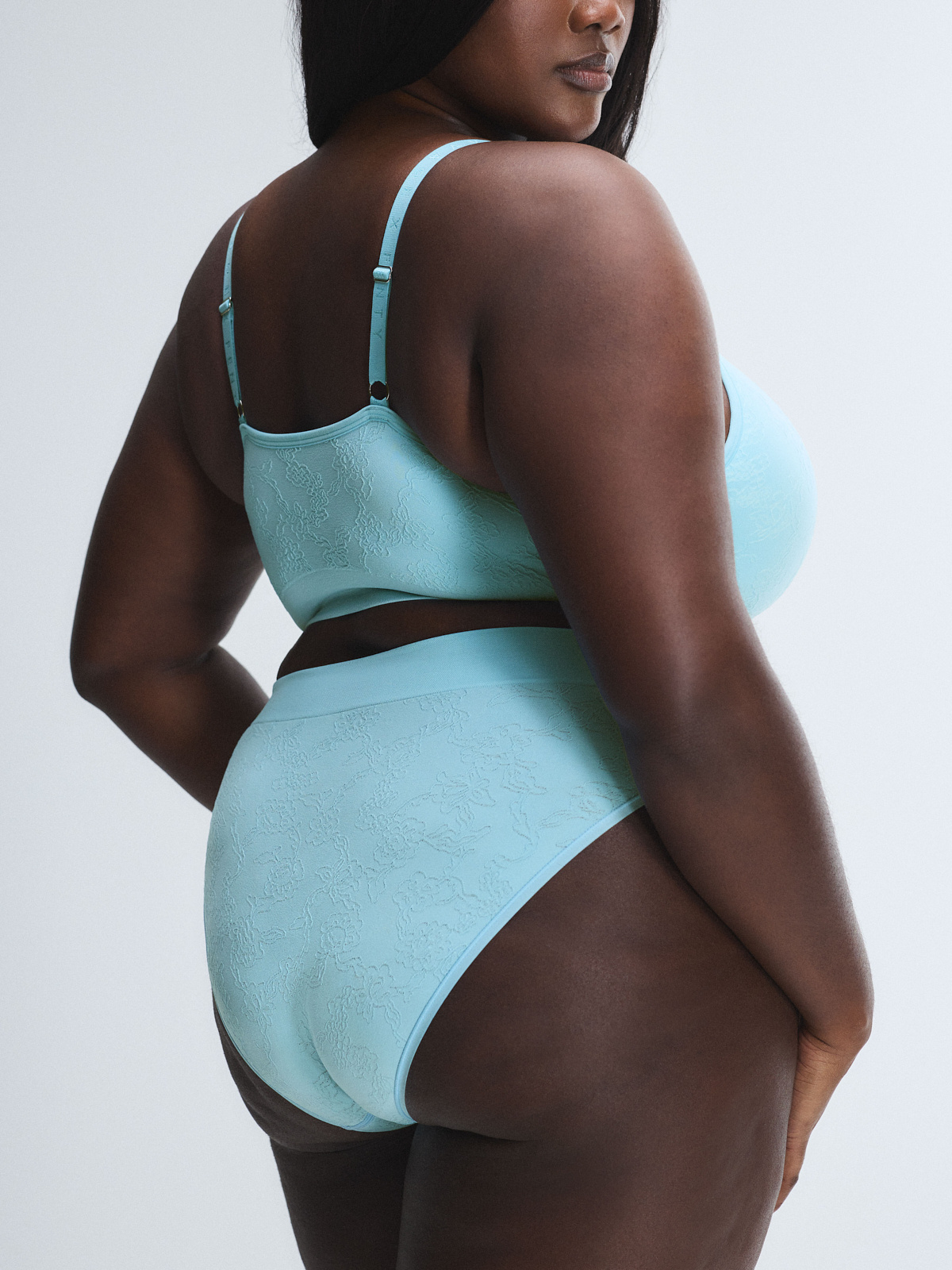 Seamless Floral Padded Bralette in Blue | SAVAGE X FENTY