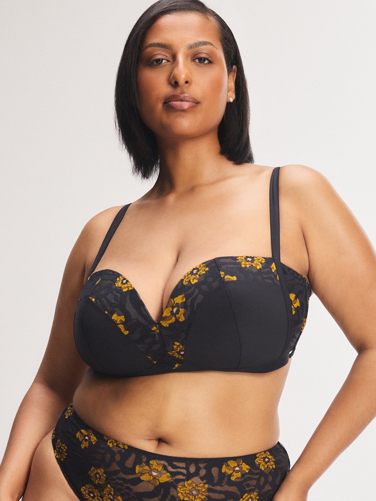 Feline Floral Lace Padded Bralette