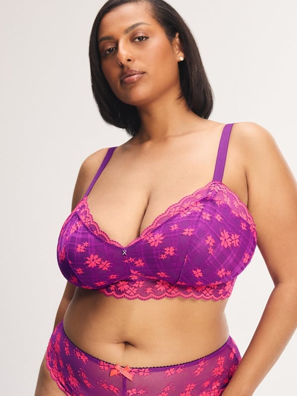 Cotton Essentials Lace-Trim Bralette