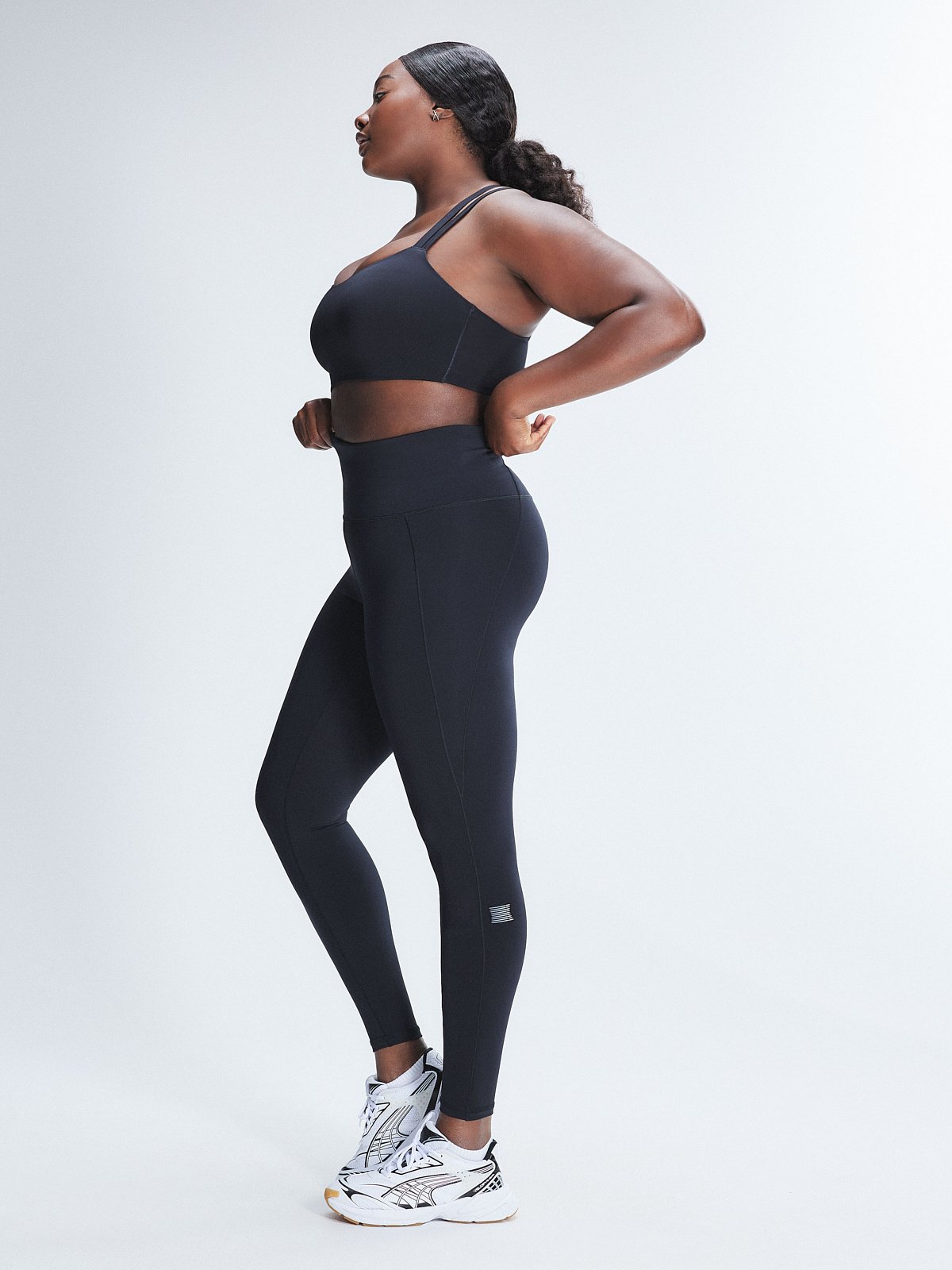 Black Mesh Hip Pocket Leggings – Femique, legging romance