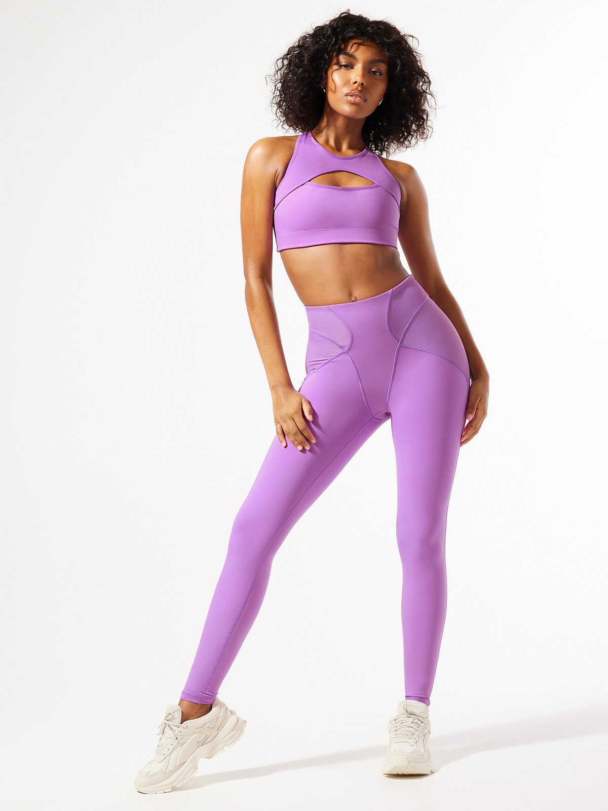 Curve Alert High Waist Rib Legging In Purple Savage X Fenty Uk United Kingdom