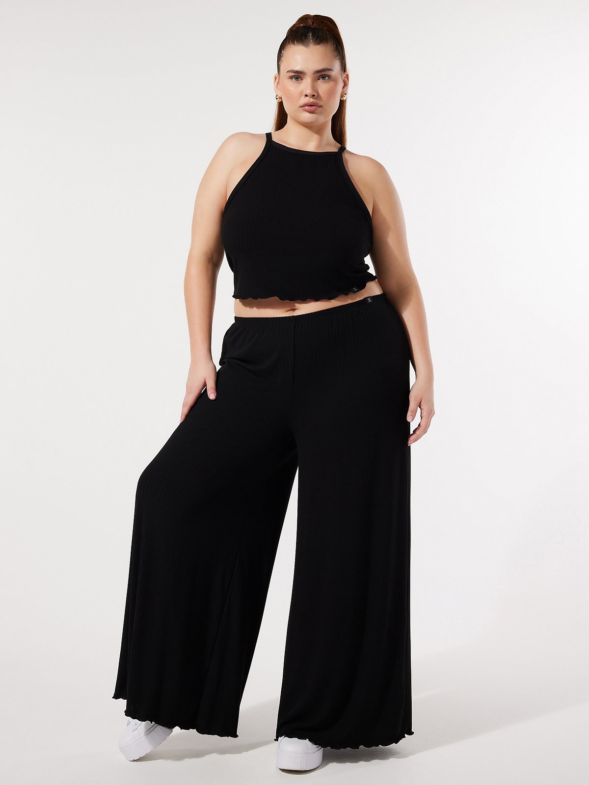 Thicc Rib Wide-Leg Pant