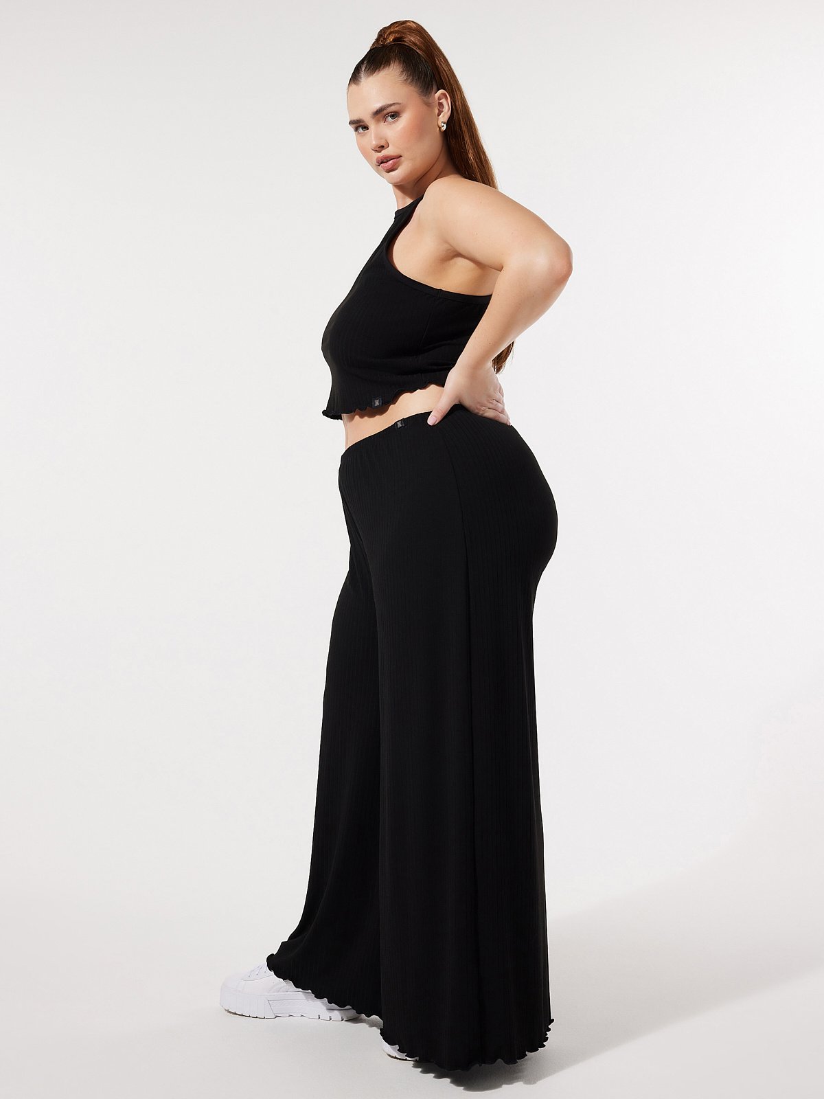 Thicc Rib Wide-Leg Pant