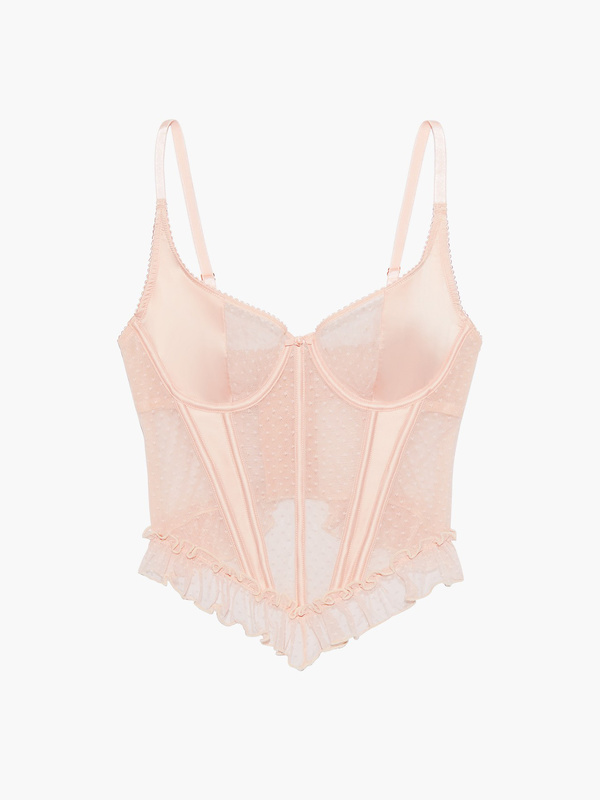 Vintage Lace Corset in Pink | SAVAGE X FENTY