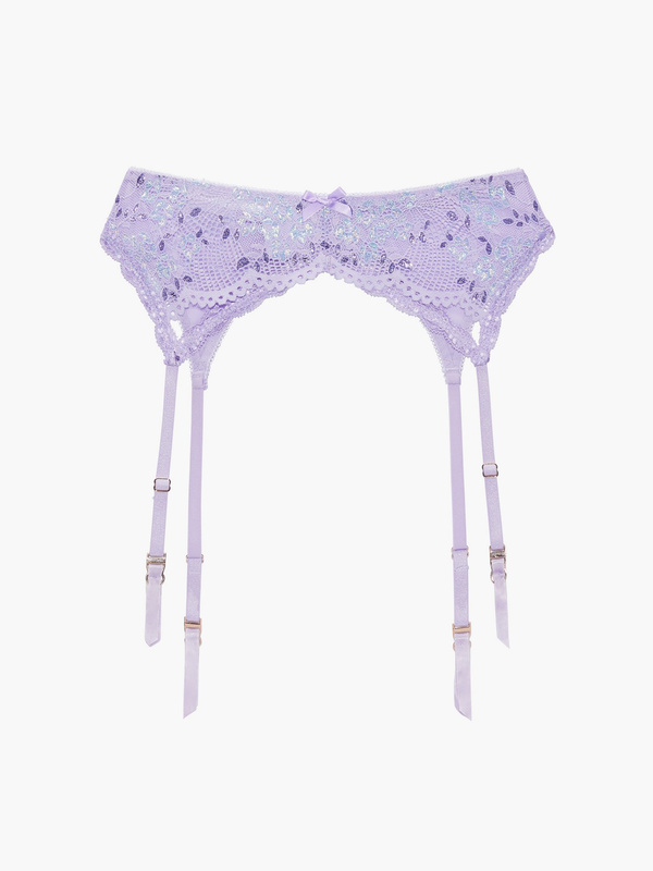 lilac garter belt