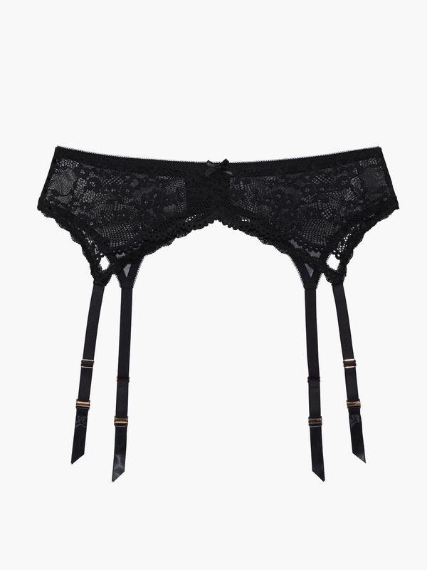 Iridescent Lace Garter Belt in Black SAVAGE X FENTY