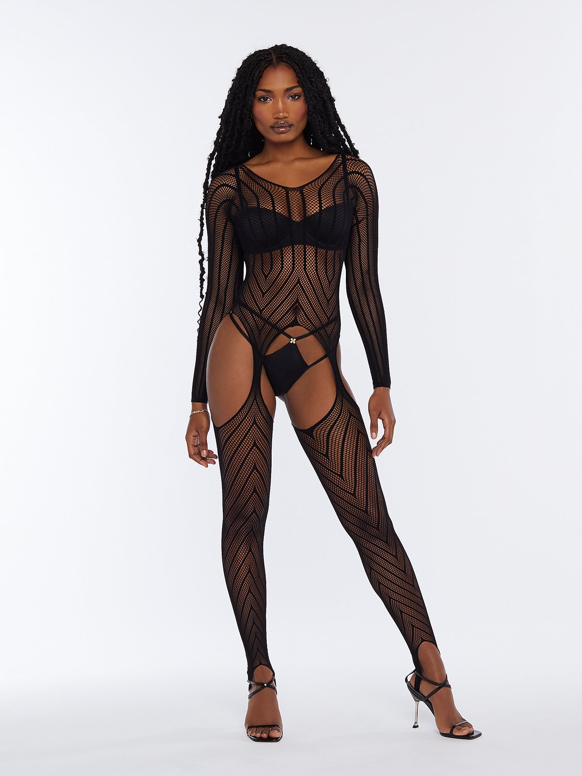 Commitment Issues Fishnet Body Stocking (XS-XL) in Black