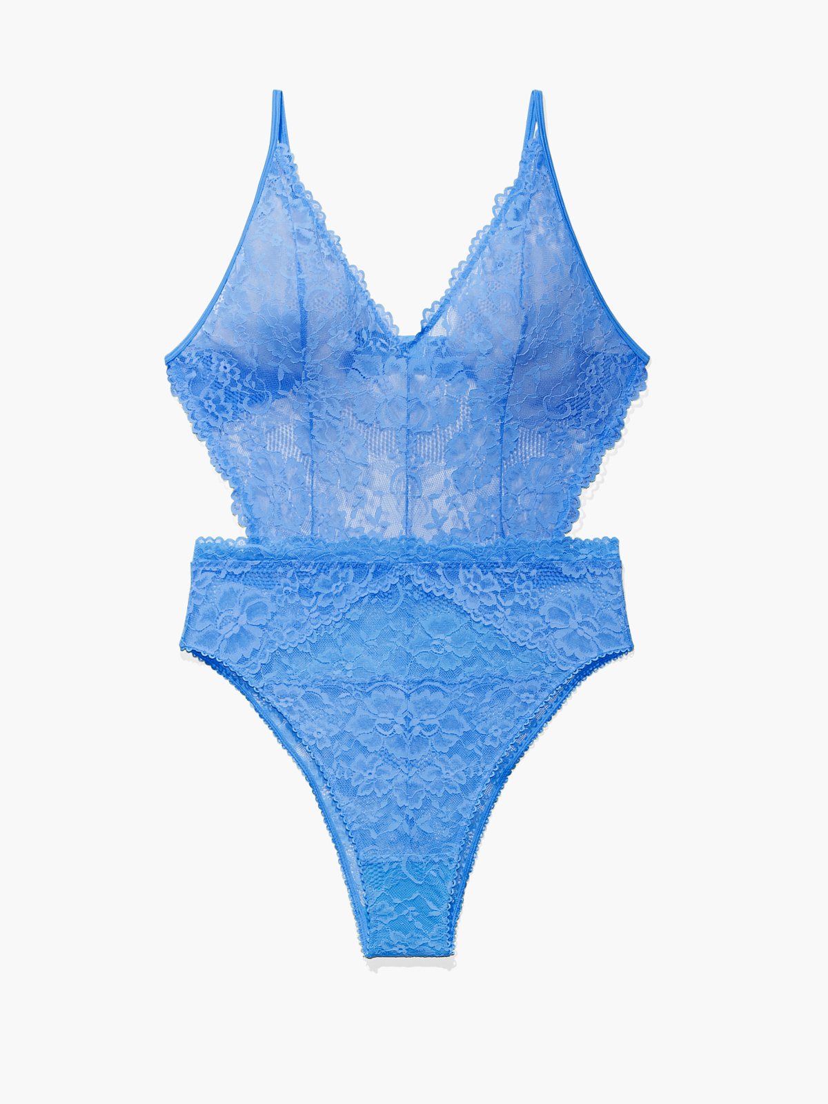 Cut-Out Lace Cheeky Teddy - Twilight blue