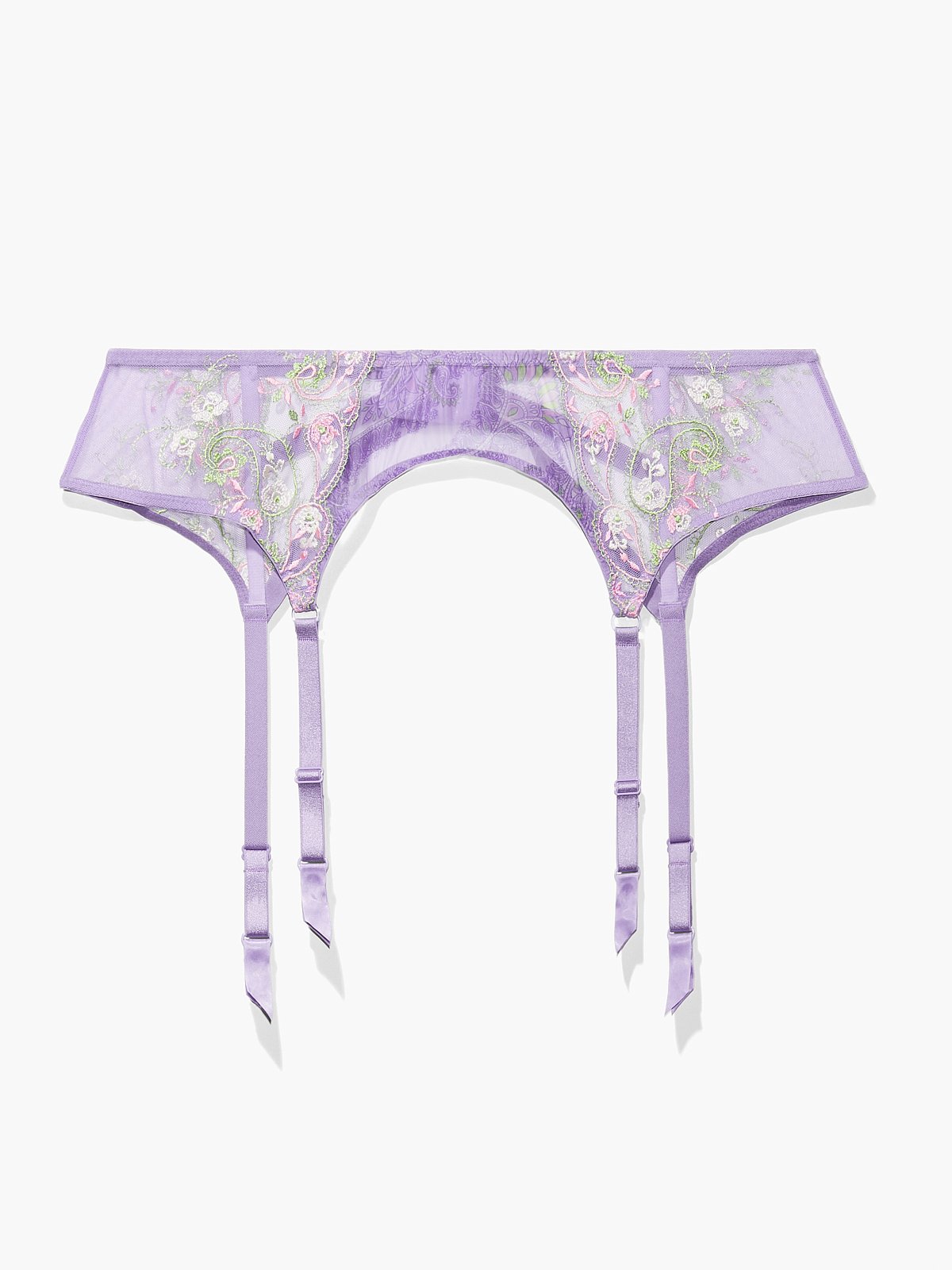 Embroidered Garter Belt Orchid & Cherry – Bustin' Out Boutique