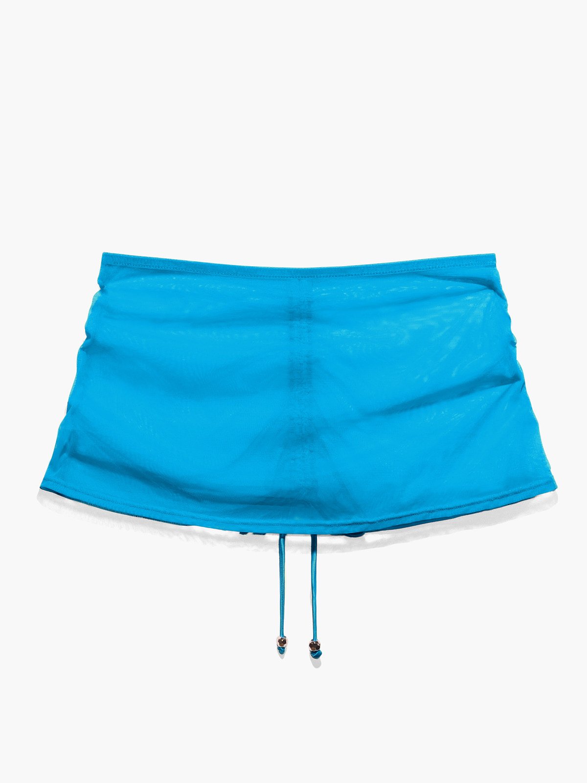 Drawstring mesh outlet skirt