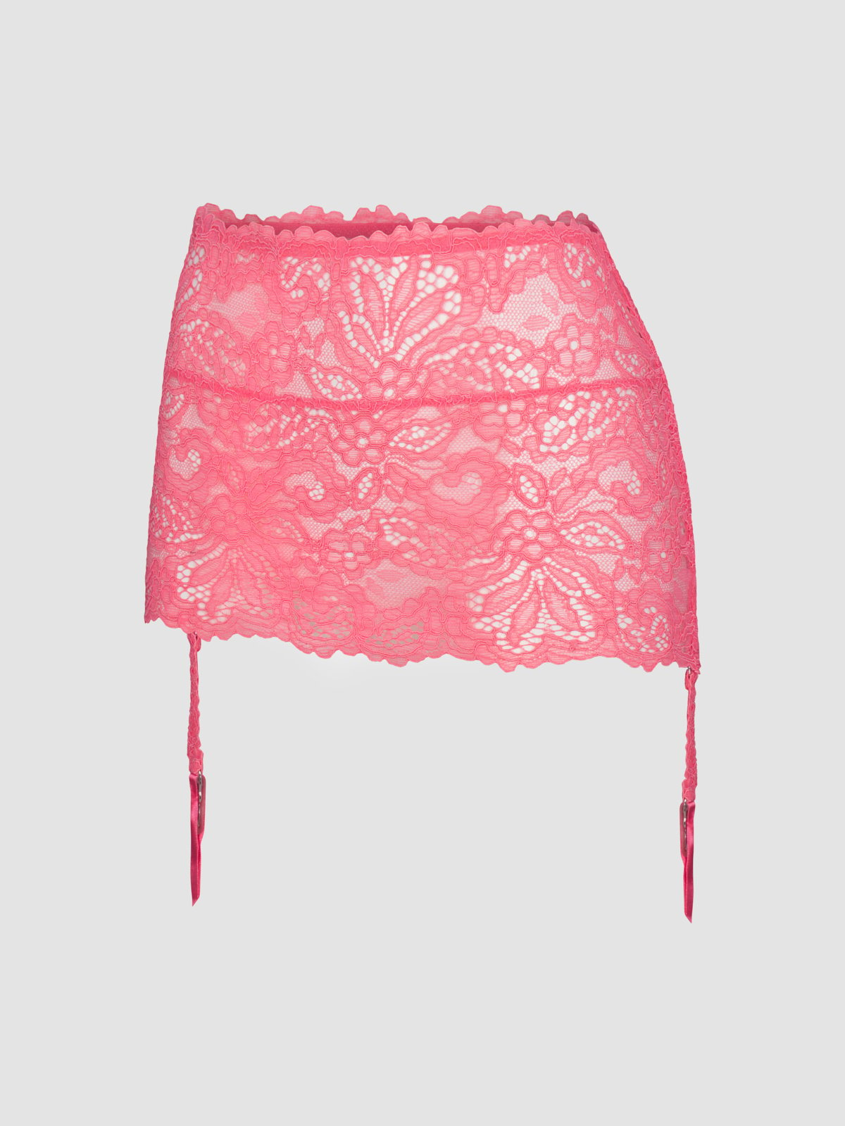 Romantic Corded Lace Suspender Skirt