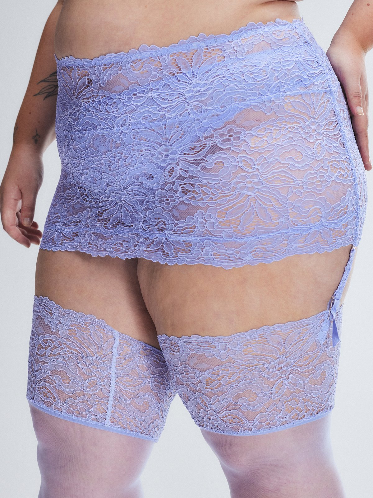 Romantic Corded Lace Garter Skirt