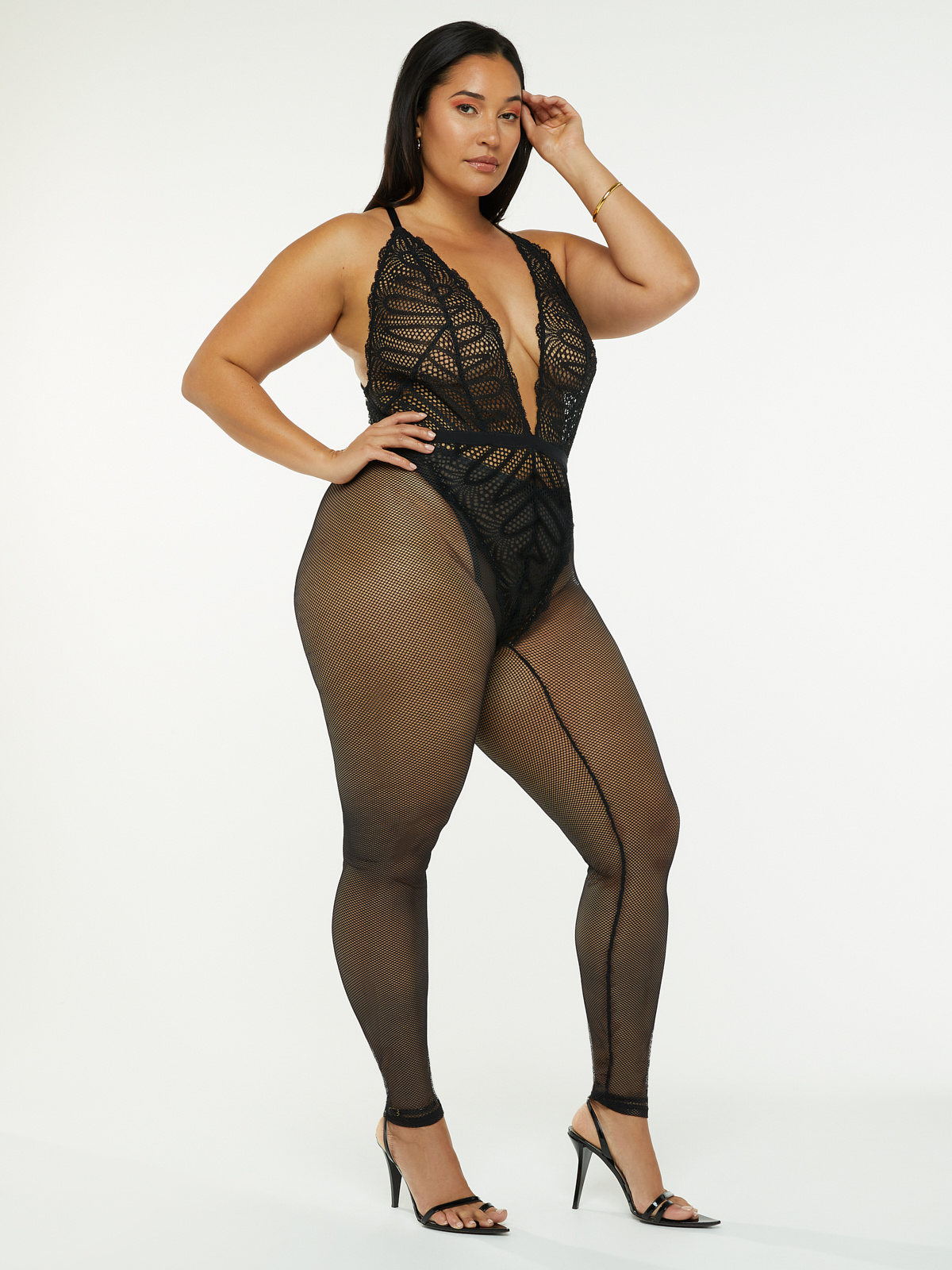 Stranded In Lace Crochet Catsuit