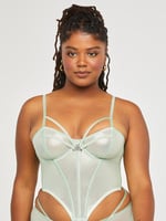 Savage X Fenty womens Going Platinum Mesh Bustier, Deep Forest Green,  X-Small : : Clothing, Shoes & Accessories