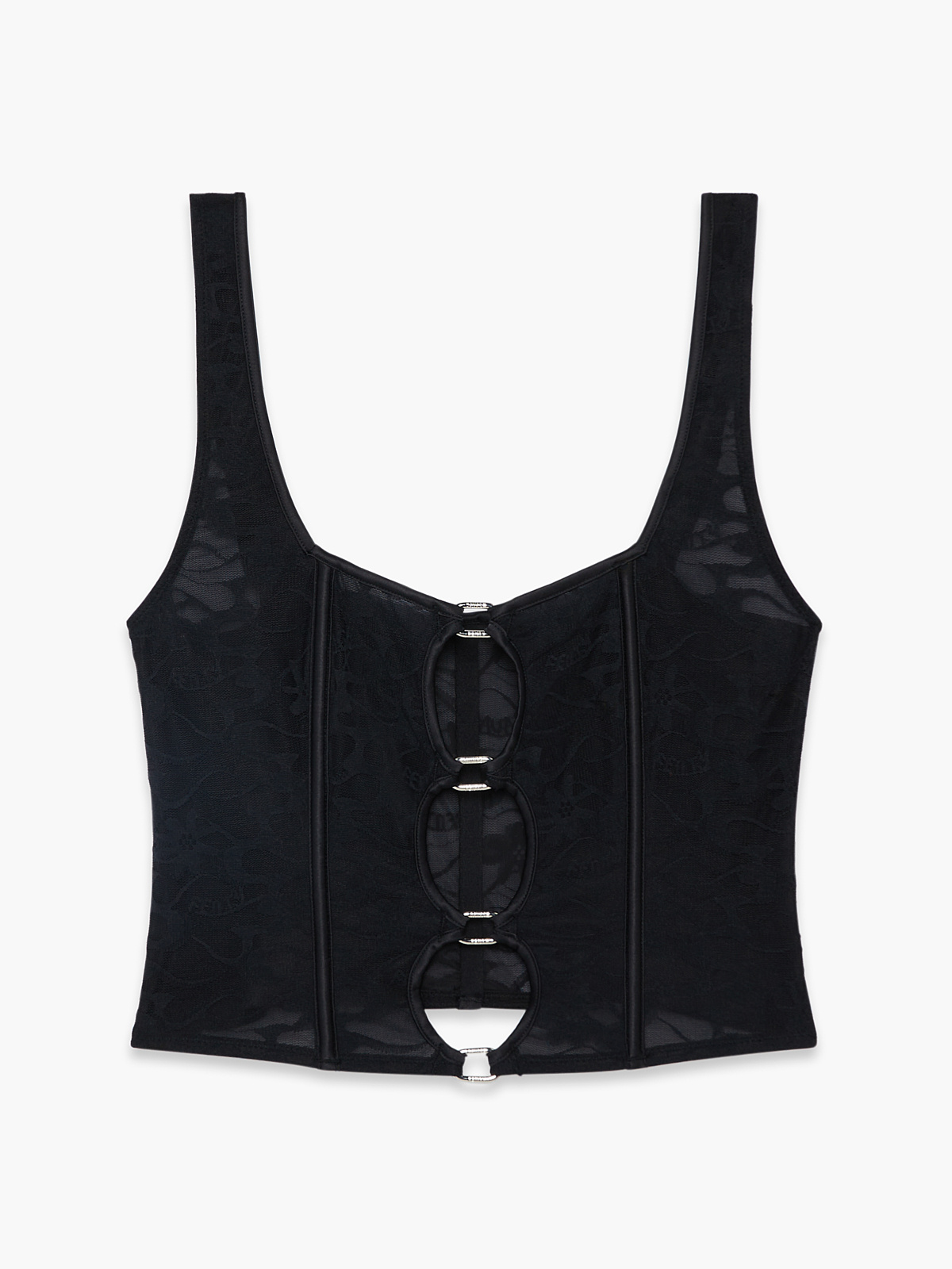 Link Up Lace Corset in Black