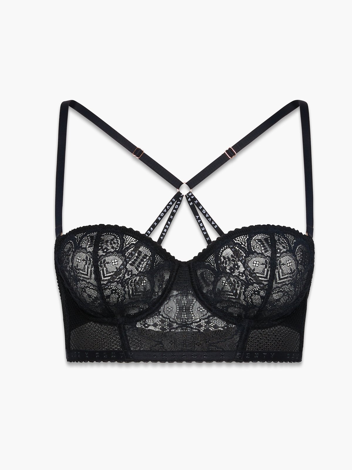 X-Rated Lace Bustier in Black